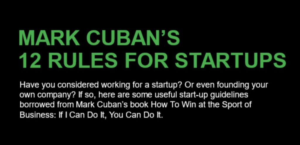 Featured Image - Infographic: Mark Cuban's 12 rules for Startups